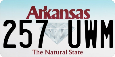 AR license plate 257UWM