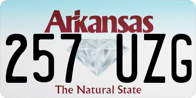 AR license plate 257UZG