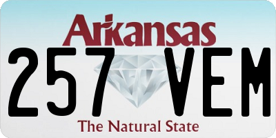 AR license plate 257VEM