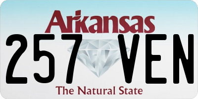 AR license plate 257VEN