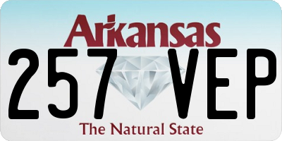 AR license plate 257VEP