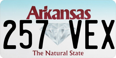 AR license plate 257VEX