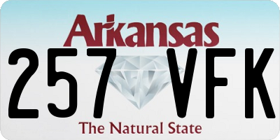 AR license plate 257VFK