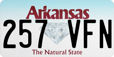 AR license plate 257VFN