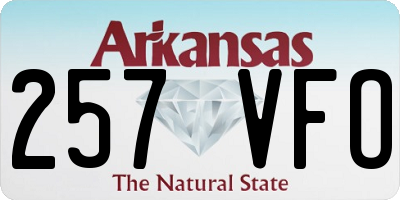 AR license plate 257VFO