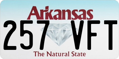 AR license plate 257VFT