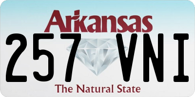AR license plate 257VNI