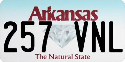 AR license plate 257VNL