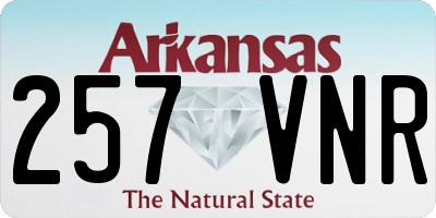 AR license plate 257VNR