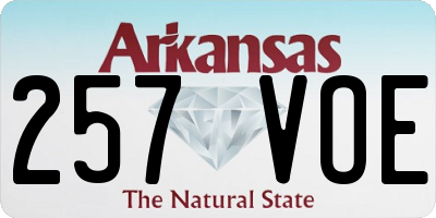 AR license plate 257VOE