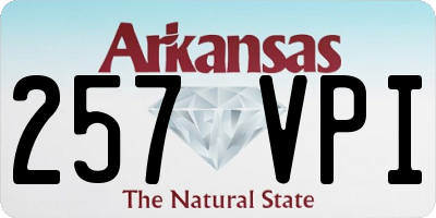 AR license plate 257VPI