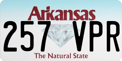 AR license plate 257VPR