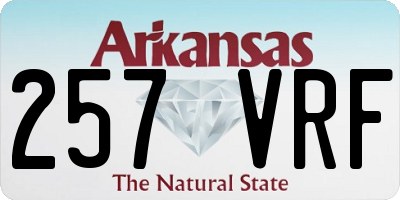 AR license plate 257VRF