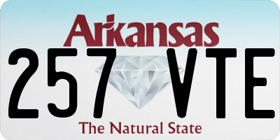 AR license plate 257VTE