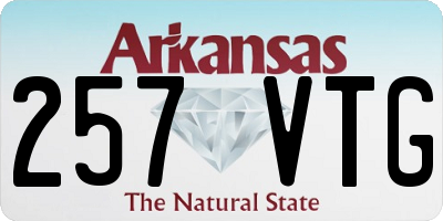 AR license plate 257VTG