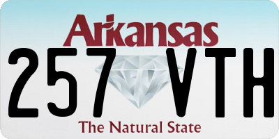 AR license plate 257VTH