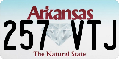 AR license plate 257VTJ