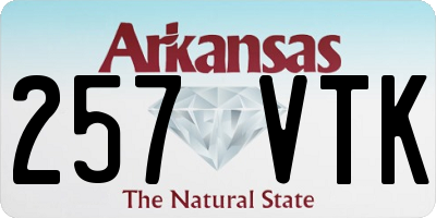 AR license plate 257VTK