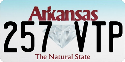 AR license plate 257VTP
