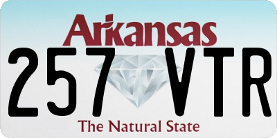 AR license plate 257VTR