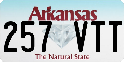 AR license plate 257VTT