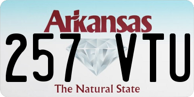 AR license plate 257VTU
