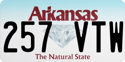 AR license plate 257VTW