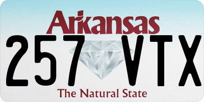 AR license plate 257VTX