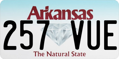 AR license plate 257VUE