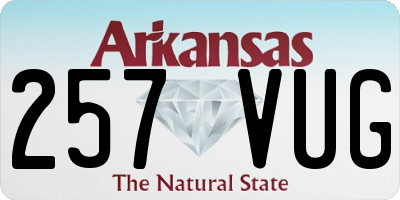 AR license plate 257VUG