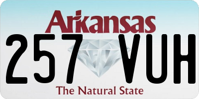 AR license plate 257VUH