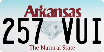 AR license plate 257VUI