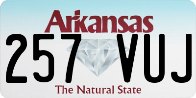AR license plate 257VUJ