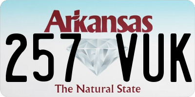 AR license plate 257VUK