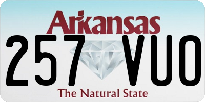 AR license plate 257VUO