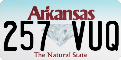 AR license plate 257VUQ