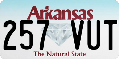 AR license plate 257VUT