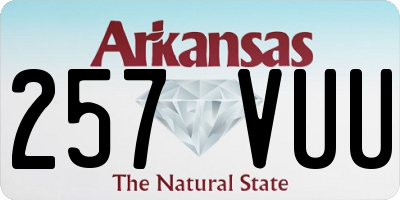 AR license plate 257VUU