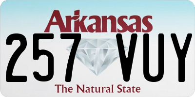 AR license plate 257VUY