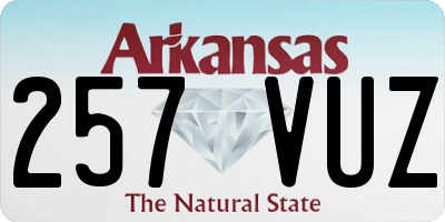 AR license plate 257VUZ