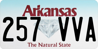 AR license plate 257VVA