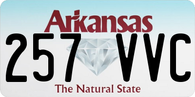 AR license plate 257VVC