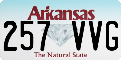 AR license plate 257VVG