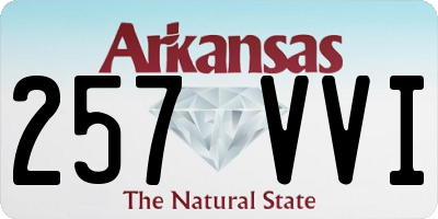 AR license plate 257VVI