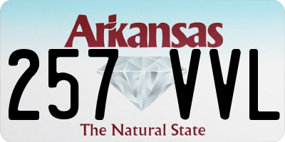 AR license plate 257VVL