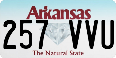 AR license plate 257VVU