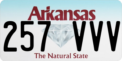 AR license plate 257VVV