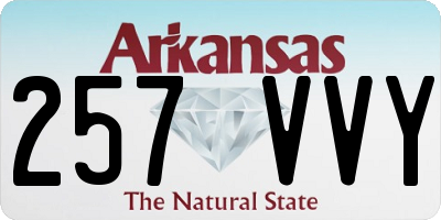 AR license plate 257VVY