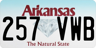 AR license plate 257VWB