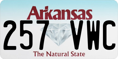 AR license plate 257VWC